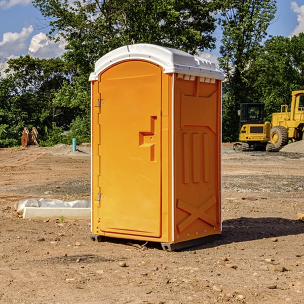 how often are the portable restrooms cleaned and serviced during a rental period in Colon Michigan